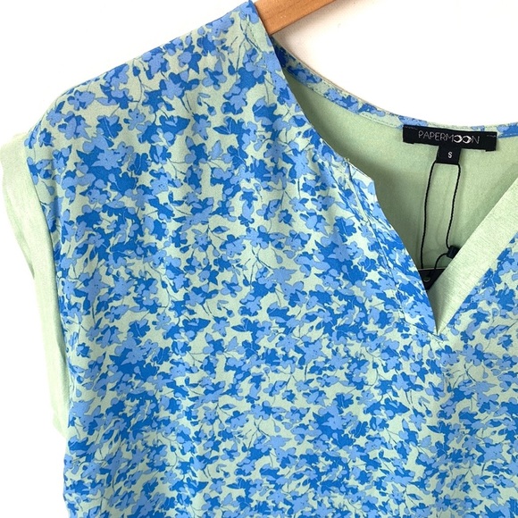 (A4c) Anthropologie Papermoon Mixed Media Sleeveless Top, Size Small, NWT - Picture 2 of 6